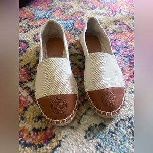 Tory Burch color block espadrille flats size 6